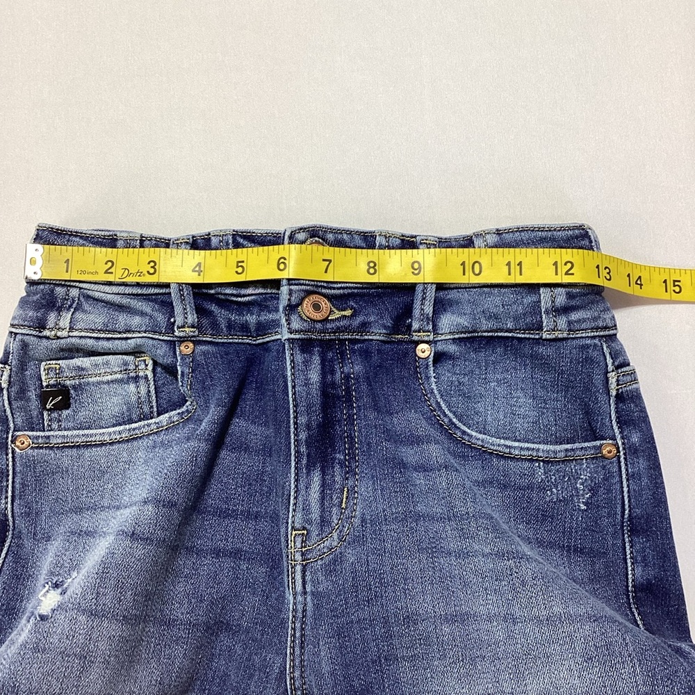 KanCan Distressed Flare Jeans in Dark Blue - Picture 7 of 12
